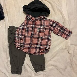 Old Navy Hooded Flannel and Pants Set
